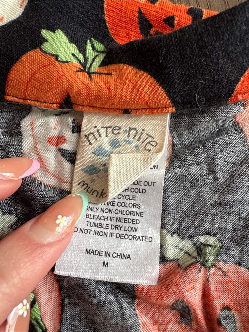 *munki munki Black Orange & White Pumpkin Print Short-Pajama Set - Picture 2 of 3